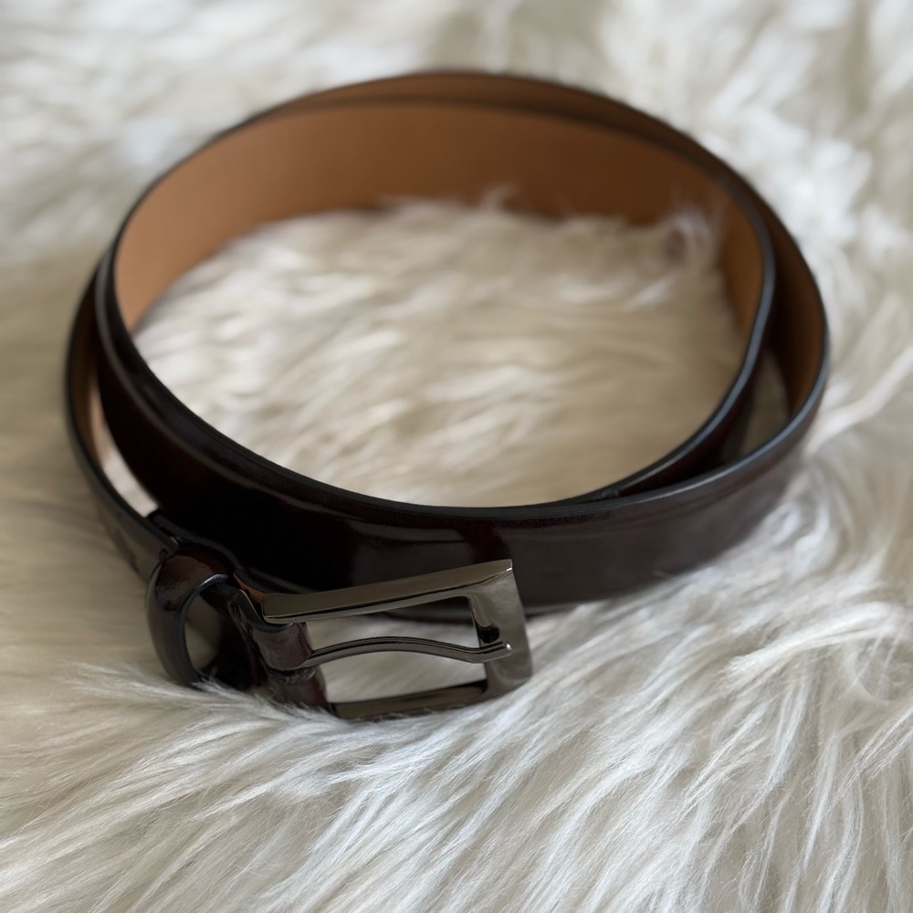 Dockers | Men’s Deep Brown Shiny Size 36 Belt Genuine Leather
